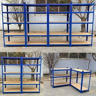 MDF Boltlessの頑丈な棚に置く5つの層の貯蔵のガレージの金属の棚付けの棚