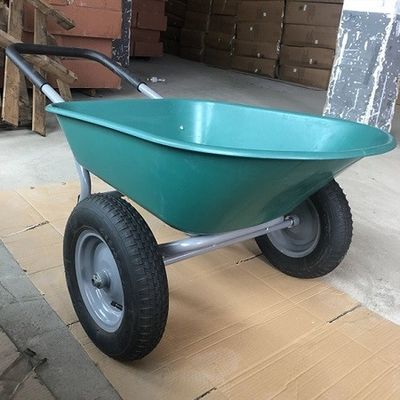 頑丈な折る手のトロリー プラスチック2つの車輪の鋼鉄手押し車の空気タイヤ