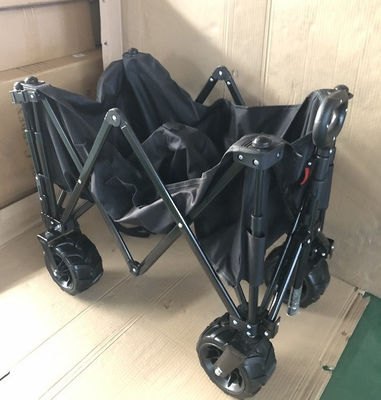 多目的折り畳み式ワゴン カートの屋外の7インチPUはワゴン後部入り口を畳む