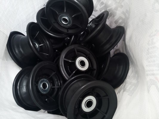 350 4灰色のプラスチック縁の空気のトロリーは10インチ手のトロリー車輪の取り替えを動かす