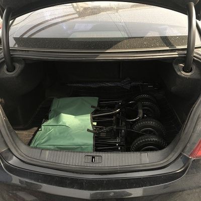 空気車輪80kgsが付いている余暇の折りたたみのステーション ワゴンの緑の実用的なワゴン