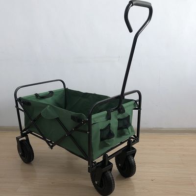 空気車輪80kgsが付いている余暇の折りたたみのステーション ワゴンの緑の実用的なワゴン
