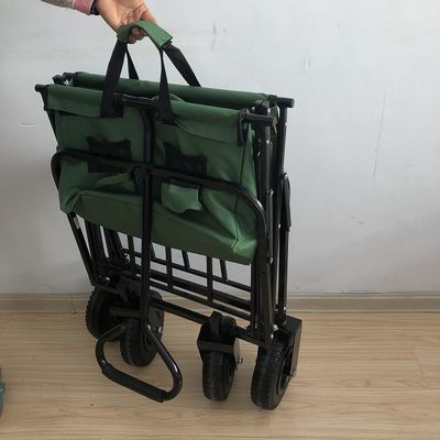 空気車輪80kgsが付いている余暇の折りたたみのステーション ワゴンの緑の実用的なワゴン