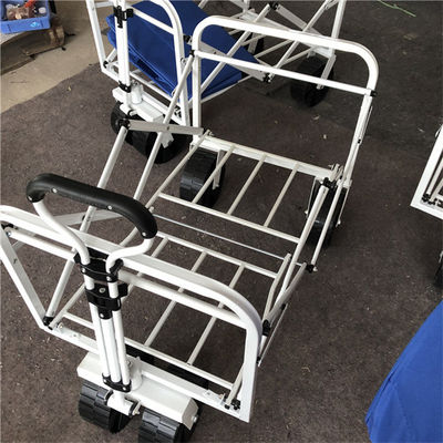 引き込み式のハンドルのゴム製車輪PPが付いている折りたたみキャンプのトロリー折りたたみワゴン