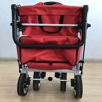 実用的なワゴン折りたたみのカート8インチおおい600Dオックスフォードの生地が付いている折り畳み式浜のトロリー