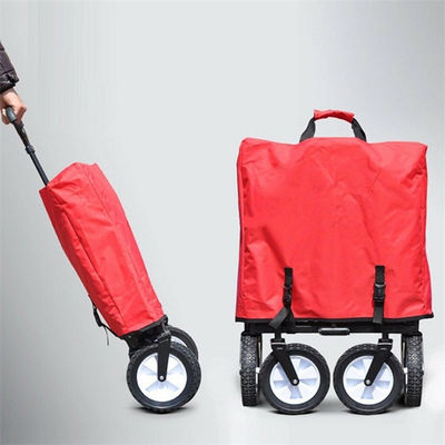 方法折りたたみ庭カート屋外の実用的で赤い折りたたみワゴン