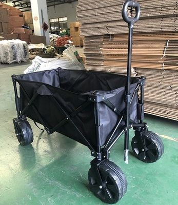 黒い折りたたみワゴン カート頑丈な70kg折るキャンプ ワゴン祝祭のカート