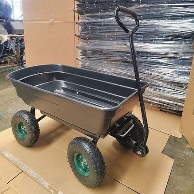 75L多ボディ庭のダンプのカートの大容量の機能をひっくり返すことの多ダンプのカート