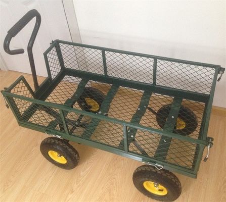 重荷 75L ガーデンメッシュカート 切り取れるメッシュサイドをフラットベッド,ユーティリティ金属ワゴンに変換する