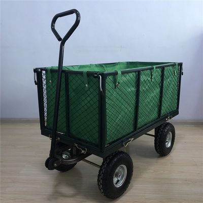 XXLの頑丈な庭の網のカートの手押し車の網の庭のトロリー カートの実用的なダンプカー