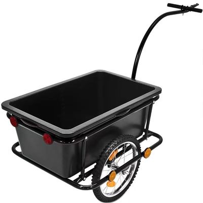 黒い折る手のトロリー耐久の自転車のバイクの貨物荷物のトレーラー