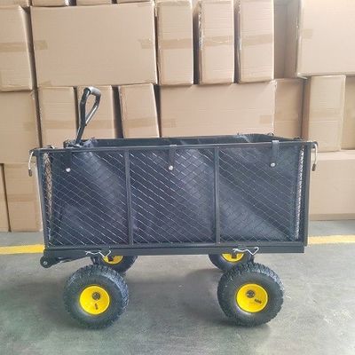特大の庭の網のカートの鋼鉄トロリー頑丈で実用的な庭カート