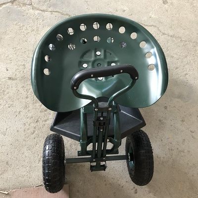 旋回装置の座席が付いている園芸トロリーのための調節可能な庭の圧延の仕事の座席圧延の座席