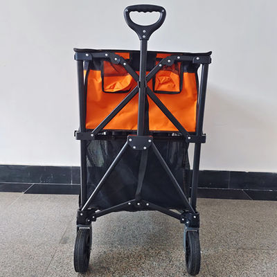 バスケット二重600Dオックスフォードの布の上下の倍が付いている四方折るトロリー