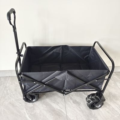 屋外のキャンプの折りたたみワゴン カート4の広い車輪の鋼鉄ボディ構造