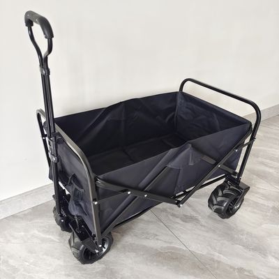 屋外のキャンプの折りたたみワゴン カート4の広い車輪の鋼鉄ボディ構造