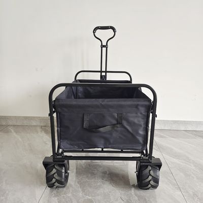 屋外のキャンプの折りたたみワゴン カート4の広い車輪の鋼鉄ボディ構造