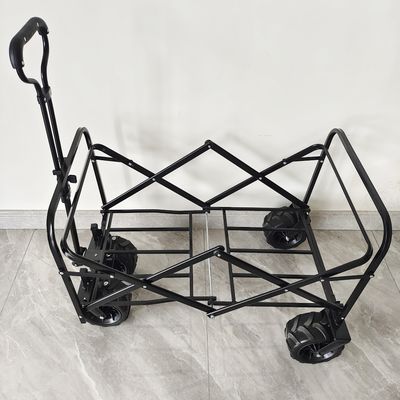 屋外のキャンプの折りたたみワゴン カート4の広い車輪の鋼鉄ボディ構造