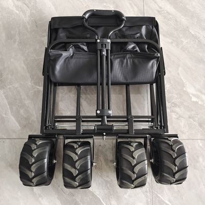 屋外のキャンプの折りたたみワゴン カート4の広い車輪の鋼鉄ボディ構造