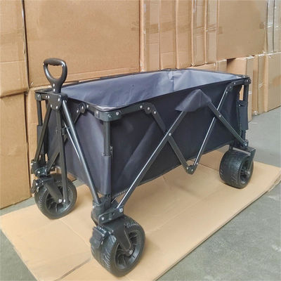 注文の生地PUの車輪キャンプの屋外の折る手の引きのカート ワゴン