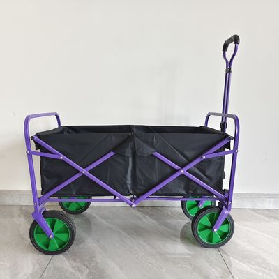 折るワゴン ベビーカーの引き込み式のハンドルの実用的なキャンプのカートの注文の車輪