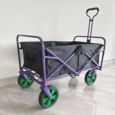 折るワゴン ベビーカーの引き込み式のハンドルの実用的なキャンプのカートの注文の車輪