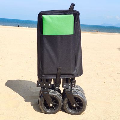 広い車輪の折りたたみワゴンはカスタマイズされた四方折る浜のカートを受け入れる