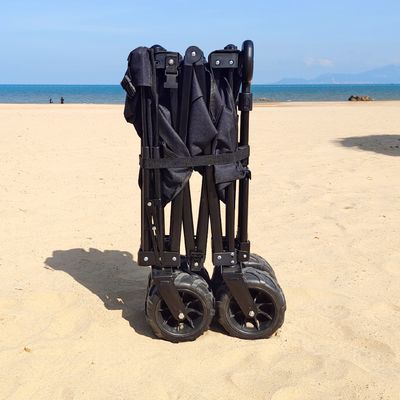 広い車輪の折りたたみワゴンはカスタマイズされた四方折る浜のカートを受け入れる