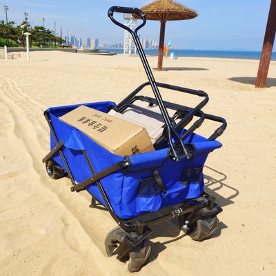 折りたたみ溶接のトロリー調節可能なPUはカスタマイズされる実用的な折るワゴンを動かす