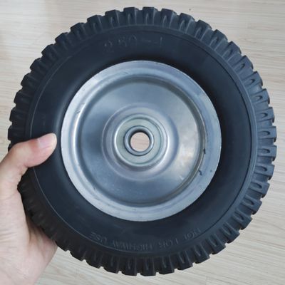 8インチ2.50-4の注文の縁色のトロリー一輪車のための空気のゴム製タイヤの車輪