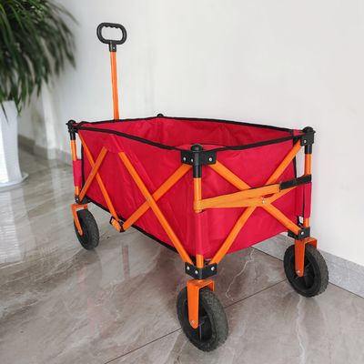 7inch車輪の折りたたみ買物車の四方折る屋外のキャンプのカート