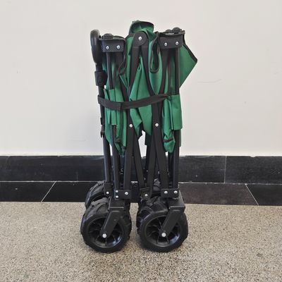 二重デッキのオックスフォードの布の折りたたみステーション ワゴンの金属フレームのキャンプ ワゴン