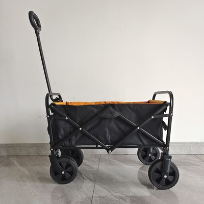屋外の折るキャンプのカートのための6インチの車輪が付いている小型折りたたみ買物車
