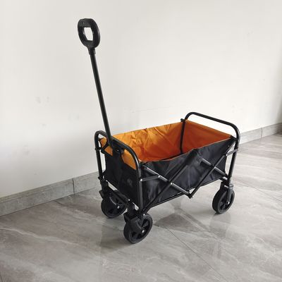 屋外の折るキャンプのカートのための6インチの車輪が付いている小型折りたたみ買物車