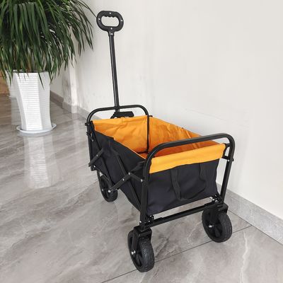 屋外の折るキャンプのカートのための6インチの車輪が付いている小型折りたたみ買物車