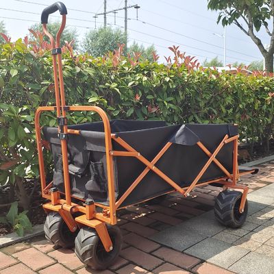 後ろ側の開始構造の折りたたみのステーション ワゴンのカートの広い車輪のキャンプのカート