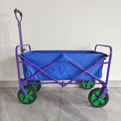 二重層の布のキャンプのカート8インチ ポリ塩化ビニールの車輪携帯用手のトロリー折りたたみワゴン