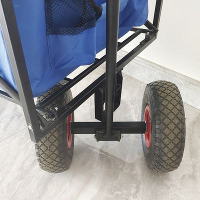 ステンレス鋼 フレーム折りたたみ折るワゴン空気タイヤは携帯用庭カートを動かす