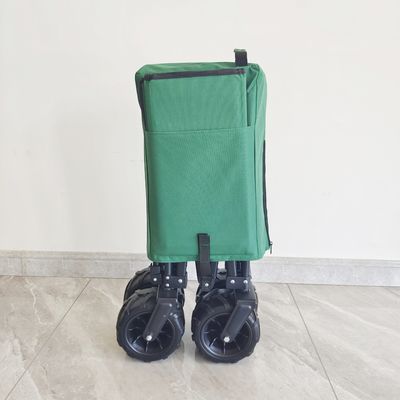 140LB屋外のキャンプのカート容易な運送広いPuは折りたたみ折るワゴンを動かす