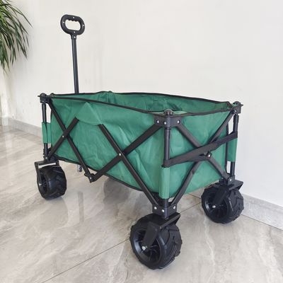 140LB屋外のキャンプのカート容易な運送広いPuは折りたたみ折るワゴンを動かす