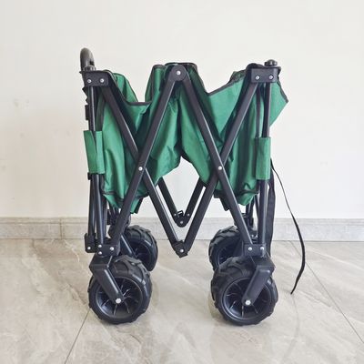 140LB屋外のキャンプのカート容易な運送広いPuは折りたたみ折るワゴンを動かす