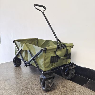 広い車輪折りたたみ浜のカートの多目的キャンプのカートの折りたたみのベビーカー ワゴン