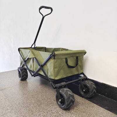 広い車輪折りたたみ浜のカートの多目的キャンプのカートの折りたたみのベビーカー ワゴン