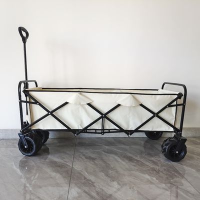 600Dオックスフォードの折りたたみのキャンプのカートPUは調節可能な折りたたみステーション ワゴン延長ボディを動かす