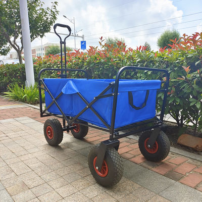 調節可能なハンドル折りたたみ実用的な浜のカート3.00-4の車輪用具のトロリー折りたたみワゴン