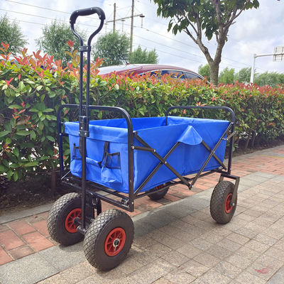 調節可能なハンドル折りたたみ実用的な浜のカート3.00-4の車輪用具のトロリー折りたたみワゴン