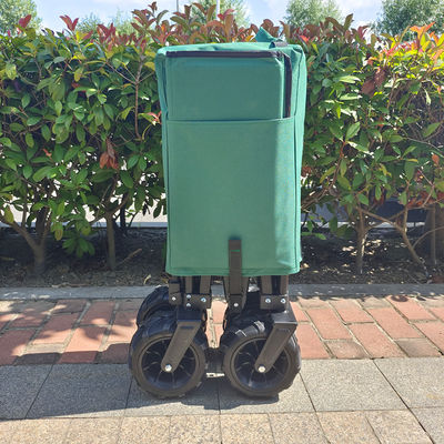折りたたむ式 広い PU 輪 ビーチ 折りたたむ ワゴン 伸縮式 ハンドル ピクニック キャンプカート