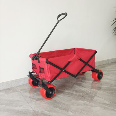 70KG 容量 露天キャンプカート 大きな車輪 折りたたむビーチ スライダーカート