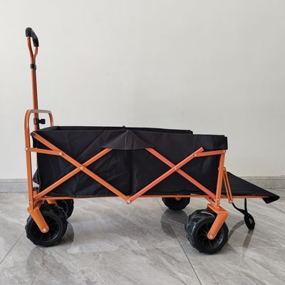 後ろ開き折りたたむショッピングカート トロリ ビーチキャンプ 折りたたむカート PUホイール