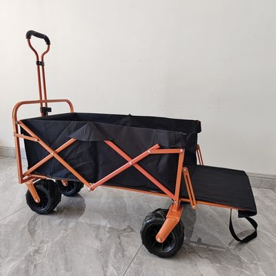 後ろ開き折りたたむショッピングカート トロリ ビーチキャンプ 折りたたむカート PUホイール